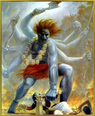 shiva daksha beheading shakti hindu veer prajapati bhadra angry